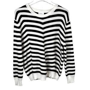 ELODIE Girl's Sweater Striped in Black and White Size XL